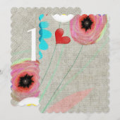 Numéros de table de mariage (Devant / Derrière)