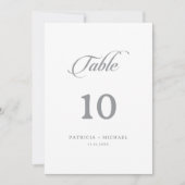Numéros de table de mariage à calligraphie chic cl (Devant)