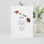 Numéros de table de mariage à destination de l'Éta (Debout devant)