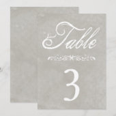 Numéros de table de mariage à l'aquarelle (Devant / Derrière)