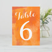 Numéros de table de mariage à l'aquarelle Romance (Debout devant)