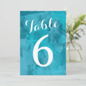 Numéros de table de mariage à l'aquarelle Romance (Debout devant)