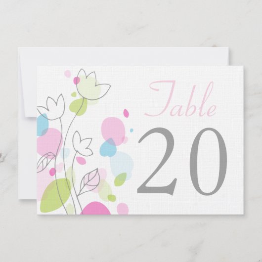 Numéros de table de mariage à pétales de fleurs mo (Devant)