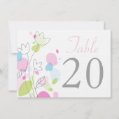 Numéros de table de mariage à pétales de fleurs mo (Dos)