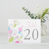 Numéros de table de mariage à pétales de fleurs mo (Debout devant)