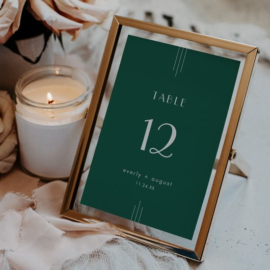 Numéros de table de mariage Art Déco EVERLY en éme