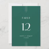 Numéros de table de mariage Art Déco EVERLY en éme (Dos)