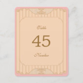 Numéros de table de mariage Art Nouveau ornés (Devant)