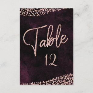 Numéros de table de mariage au vin de Bourgogne et