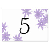Numéros de table de mariage aux marguerites violet (Devant)