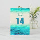 Numéros de table de mariage avec mers scintillante (Debout devant)