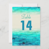 Numéros de table de mariage avec mers scintillante (Dos)