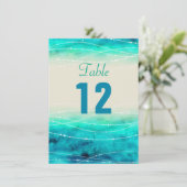 Numéros de table de mariage avec mers scintillante (Debout devant)