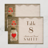 Numéros de table de mariage avec pot en grès et co (Devant / Derrière)