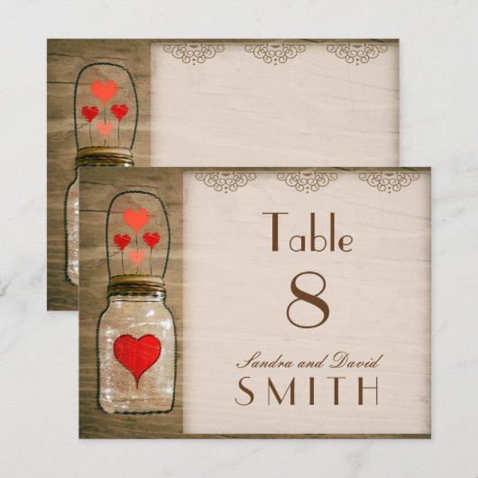 Numéros de table de mariage avec pot en grès et co (Devant / Derrière)