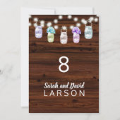 Numéros de table de mariage avec pot en grès et lu (Devant)