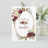 Numéros de table de mariage avec sièges chic de ma (Debout devant)