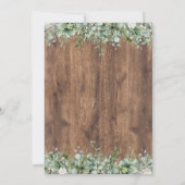 Numéros de table de mariage avec verdure d'eucalyp (Dos)