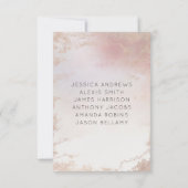 Numéros de table de Mariage bleu rose ombre (Dos)