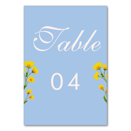 Numéros de table de mariage bouton d'or bleu et ja (Par défaut)