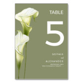 Numéros de table de mariage "Callas délicats" (Dos)