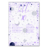 Numéros de table de mariage céleste avec noms d'in (Dos)