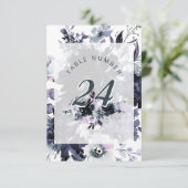 Numéros de table de mariage chic encadrés de fleur (Debout devant)