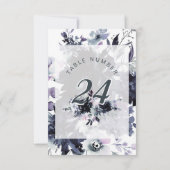 Numéros de table de mariage chic encadrés de fleur (Dos)