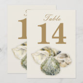 Numéros de table de mariage coquillages (Devant / Derrière)
