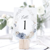 Numéros de table de mariage coquillages de la plag