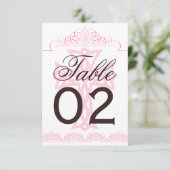 Numéros de table de mariage croisés (Debout devant)