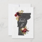 Numéros de table de mariage de destination de l'Ét (Devant)