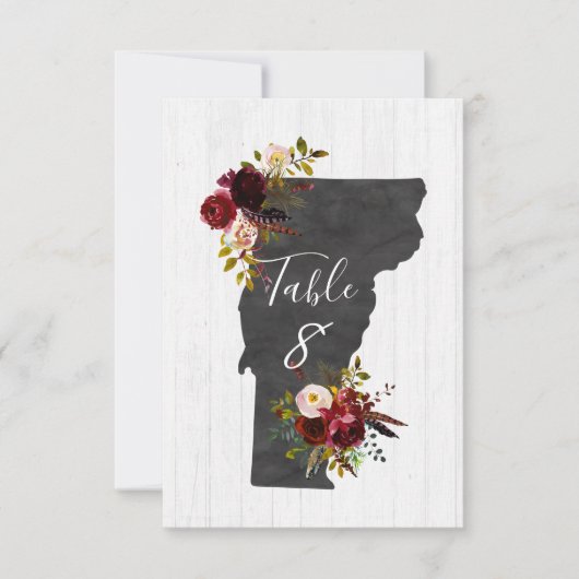 Numéros de table de mariage de destination de l'Ét (Devant)