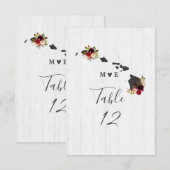 Numéros de table de mariage de destination de l'Ét (Devant / Derrière)