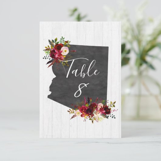 Numéros de table de mariage de destination de l'Ét (Debout devant)