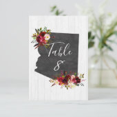 Numéros de table de mariage de destination en Ariz (Debout devant)