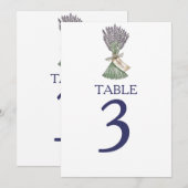 Numéros de table de mariage de jardin de campagne (Devant / Derrière)