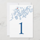 Numéros de table de mariage de la carte de French' (Devant)