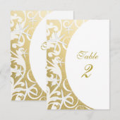 Numéros de table de mariage de plage en or étoile  (Devant / Derrière)