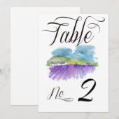 Numéros de table de mariage de vignoble toscan (Devant / Derrière)