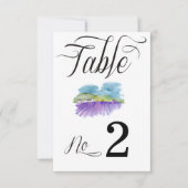 Numéros de table de mariage de vignoble toscan (Devant)