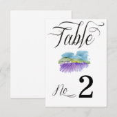 Numéros de table de mariage de vignoble toscan (Devant / Derrière)