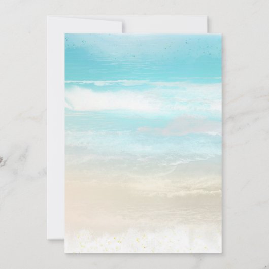 Numéros de table de mariage d'été étoile de mer bl (Dos)