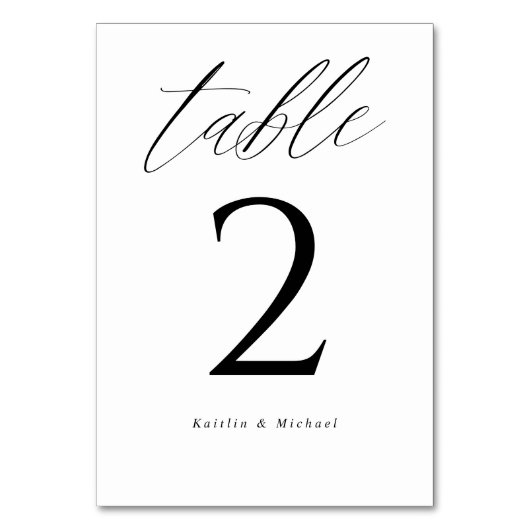 Numéros de table de mariage élégant et moderne (Par défaut)