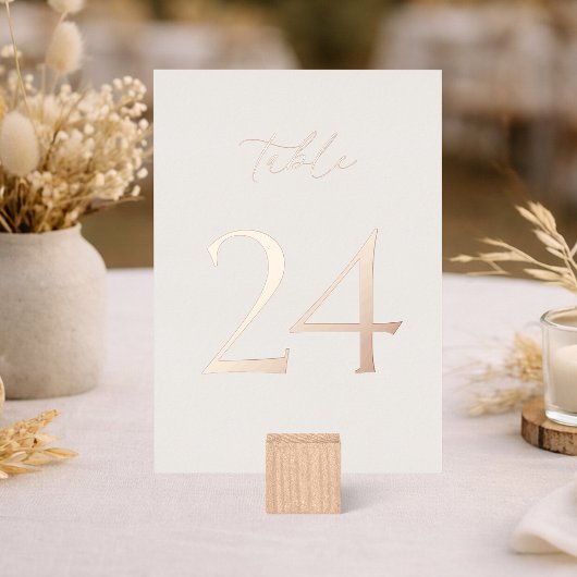 Numéros de table de mariage élégants 20–29