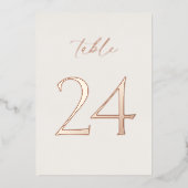 Numéros de table de mariage élégants 20–29 (Devant)