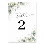 Numéros de table de mariage élégants à l'eucalyptu (Par défaut)