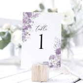 Numéros de table de mariage élégants à motif flora