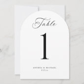 Numéros de table de mariage élégants classiques 5x (Devant)