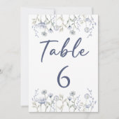 Numéros de table de mariage élégants de fleurs sau (Devant)